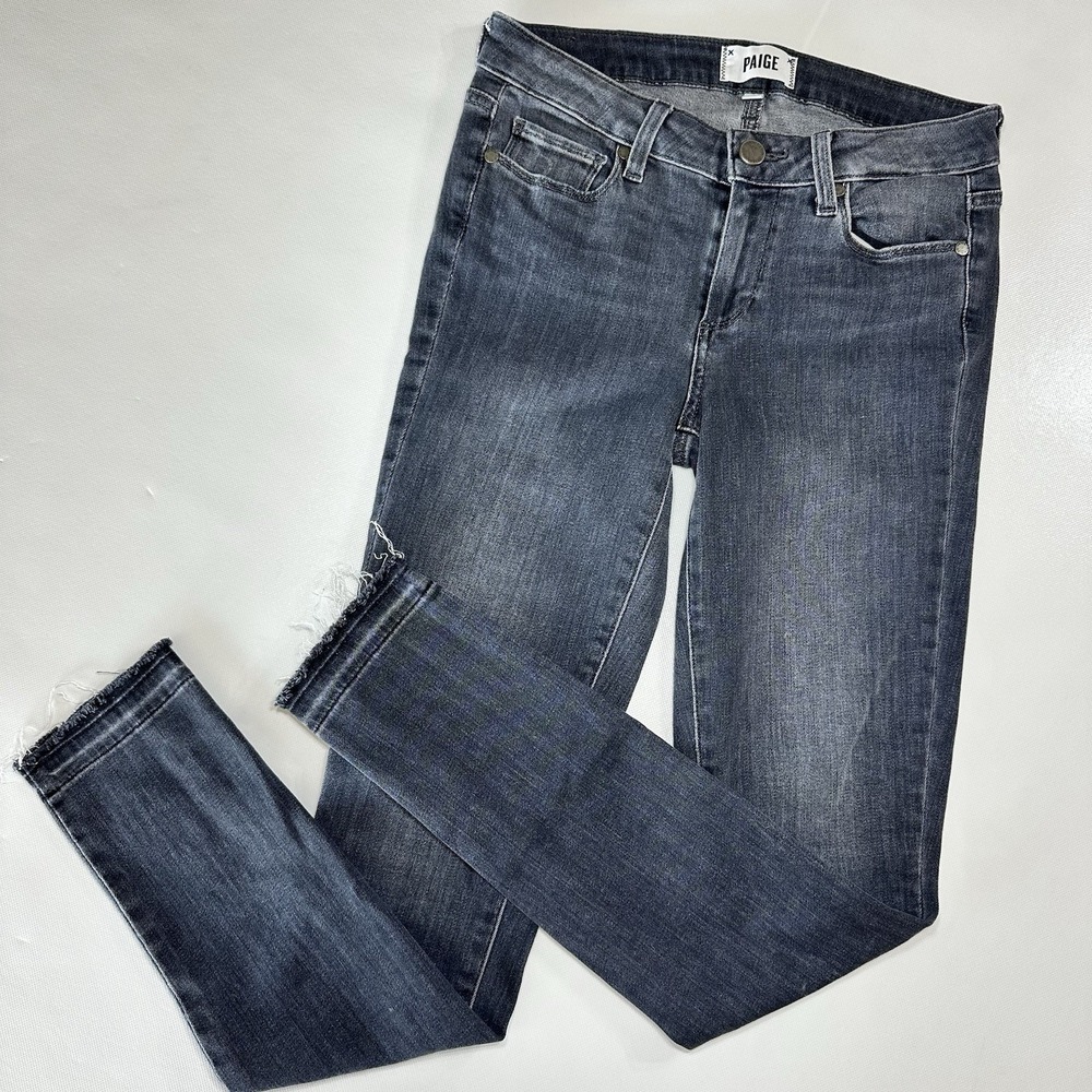 PAIGE Verdugo Ankle Skinny Jeans Size 27 Dark Wash Stretch Denim